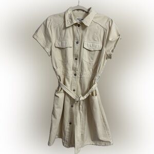 NEW | Velvet Heart Cream Button-Up Dress | NWT